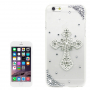 Luksusowe etui / opakowanie z kamyczkami w stylu diamentu dla Apple iPhone 6S / 6 - krzyż