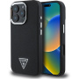 Guess Osłona logo w kształcie ziarnistego trójkąta z MagSafe dla iPhone'a 16 Pro Max - czarna