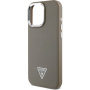 Guess Osłona logo w kształcie ziarnistego trójkąta z MagSafe dla iPhone'a 16 Pro - brązowa