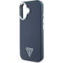 Guess Osłona logo w kształcie ziarnistego trójkąta z MagSafe dla iPhone'a 16 - granatowa