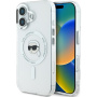 Karl Lagerfeld Metalowa osłona ramki IML Karl Head z MagSafe do iPhone'a 16 - przezroczysta