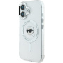 Karl Lagerfeld Metalowa osłona ramki IML Karl Head z MagSafe do iPhone'a 16 - przezroczysta