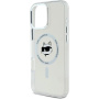 Karl Lagerfeld Metalowa osłona ramy IML Choupette Head z MagSafe do iPhone'a 16 Pro - przezroczysta