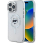 Karl Lagerfeld Metalowa osłona ramki IML Choupette Head z MagSafe do iPhone'a 16 Pro Max - przezroczysta