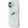 Karl Lagerfeld Metalowa osłona ramki IML K&CH Heads z MagSafe do iPhone'a 16 - przezroczysta