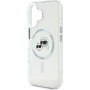 Karl Lagerfeld Metalowa osłona ramki IML K&CH Heads z MagSafe do iPhone'a 16 - przezroczysta