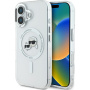 Karl Lagerfeld Metalowa osłona ramki IML K&CH Heads z MagSafe do iPhone'a 16 Plus - przezroczysta