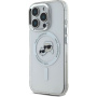Karl Lagerfeld Metalowa osłona ramki IML K&CH Heads z MagSafe do iPhone'a 16 Pro - przezroczysta