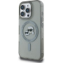Karl Lagerfeld Metalowa osłona ramki IML K&CH Heads z MagSafe do iPhone'a 16 Pro - szara