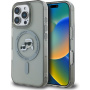 Karl Lagerfeld Metalowa osłona ramki IML K&CH Heads z MagSafe do iPhone'a 16 Pro Max - szara