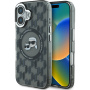 Karl Lagerfeld Pokrowiec na główkę IML Monogram K&CH z MagSafe dla iPhone'a 16 - czarny