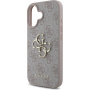 Guess Metalowe etui z logo 4G do iPhone'a 16 Plus - różowe