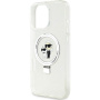 Karl Lagerfeld Podstawka Karl and Choupette Flip Cover oraz MagSafe do iPhone'a 16 Pro - Przezroczysta