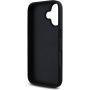 Guess Metalowe etui z trójkątnym logo 4G do iPhone'a 16 - czarne