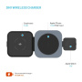 FIXED MagFlex Alu 3w1 bezprzewodowa ładowarka ze składaną podstawką do iPhone / Apple Watch / AirPods - 15W - czarny