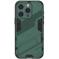 Wytrzymałe etui ochronne z podstawką do iPhone'a 16 Pro - zielone