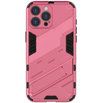 Wytrzymałe etui ochronne z podstawką do iPhone'a 16 Pro Max - różowe