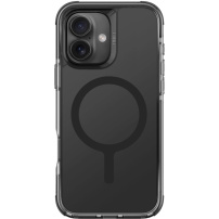 UNIQ Etui Combat MagClick z kolorową ramką i MagSafe dla iPhone'a 16 - czarne
