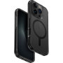 UNIQ Etui Combat MagClick z kolorową ramką i MagSafe dla iPhone'a 16 Pro - czarne