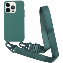 Matowe etui z regulowanym paskiem do iPhone'a 13 Pro - nafta