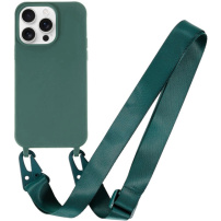 Matowe etui z regulowanym paskiem do iPhone'a 14 Pro - nafta