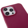 Matowe etui z regulowanym paskiem do iPhone'a 14 Pro - bordowe