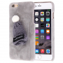 Pluszowe etui ochronne / opakowanie z czapką dla Apple iPhone 6S / 6 - szare
