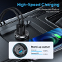 Mini ładowarka samochodowa JOYROOM C-A35 z portami USB-C / USB-A - 45W - czarna