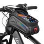 Wheel up Bike Bag wodoodporna torba rowerowa z miejscem na iPhone'a - czarna