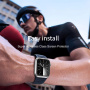 Wiwu szkło hartowane z metalową ramką do Apple Zegarek 45mm - czarny