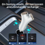 Ładowarka samochodowa A2 w kształcie litery Y z portami 2x USB-C / 2x USB-A - 78W - srebrna