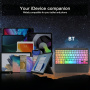 Zestaw bezprzewodowej podświetlanej klawiatury z touchpadem i bezprzewodową myszą - kolor biały