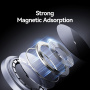 USAMS CD234 3w1 Składana Magnetyczna Bezprzewodowa Podstawka do iPhone / Apple Watch / AirPods - 15W - ciemnoszary