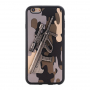 Etui plastikowe z 3D motywem karabinu Steyr AUG A1 dla Apple iPhone 6S / 6 - szare