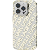 Karl Lagerfeld Powłoka IML z powtarzalnym logo IML do iPhone'a 16 Pro - złota