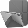 Etui UNIQ Camden Click z podstawką origami i miejscem na Apple Pencil do iPad Air 11" (2024-2026) - szare
