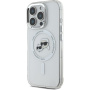 Karl Lagerfeld Metalowa osłona ramki IML K&CH Heads z MagSafe do iPhone'a 16 Pro Max - przezroczysta