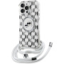 Karl Lagerfeld Etui na słuchawki IML Monogram K&CH ze smyczą i MagSafe do iPhone'a 16 Pro - przezroczyste