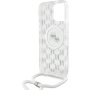 Karl Lagerfeld Etui na słuchawki IML Monogram K&CH ze smyczą i MagSafe do iPhone'a 16 Pro Max - przezroczyste