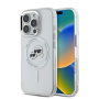 Karl Lagerfeld Metalowa osłona ramki IML K&CH Heads z MagSafe do iPhone'a 16 Pro Max - przezroczysta