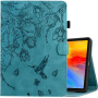 Etui na karty Etui zamykane Flower Pattern do iPada 10,2" (2019-2021) / Air 3 (2019) / Pro 10,5" - turkusowe