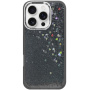 Etui z pływającymi cekinami dla iPhone 16 Pro - szary