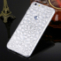 Ochronne etui tylne z kamyczkami w stylu diamentu dla iPhone 6 / 6S - srebrne