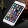 Ochronne etui tylne z kamyczkami w stylu diamentu dla iPhone 6 / 6S - srebrne