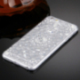 Ochronne etui tylne z kamyczkami w stylu diamentu dla iPhone 6 / 6S - srebrne