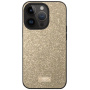 SULADA eleganckie brokatowe etui do iPhone'a 16 Pro Max - złote