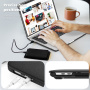 Etui skórzane z podstawką do MacBook Pro 13" (A2251 / A2289 / A2338) - czarne