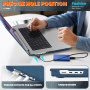 Etui z tekstylną powierzchnią i podstawką do MacBook Pro 16" (A2485 / A2780 / A2991 / A3186 / A3403 / A3428 / A3429) - ciemnoniebieski