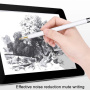 Wymienna końcówka ze srebrną końcówką do Apple Pencil 1 / 2 / USB-C / Pro - styl 3.0 - biały