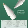Wymienna końcówka ze srebrną końcówką do Apple Pencil 1 / 2 / USB-C / Pro - styl 4.0 - czarny